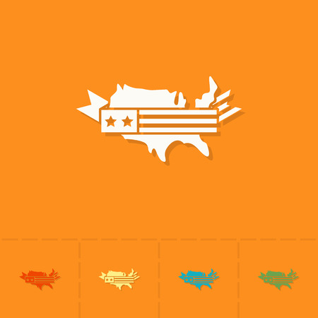 4th of July, Independence Day of the United States, Simple Flat Icon. Vectorのイラスト素材
