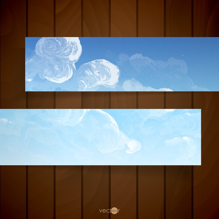 3D Abstract Banners With Place For Your Text. Vector Illustration.のイラスト素材