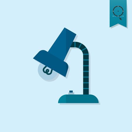 School and Education Icon - Table Lamp. Vector. Flat design styleのイラスト素材