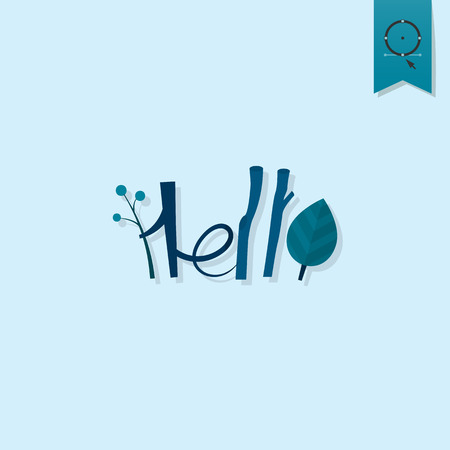 Hello - Stylized Text.のイラスト素材