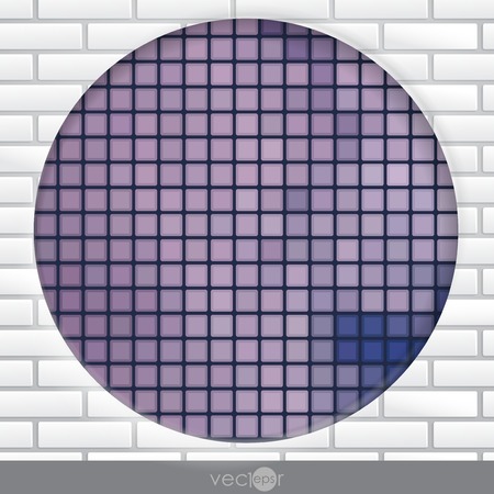 Abstract Round Shape With Frame. Vector Illustration.  のイラスト素材