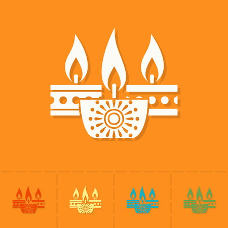 Diwali. Indian Festival Icon. Simple and Minimalistic Style. Vectorのイラスト素材