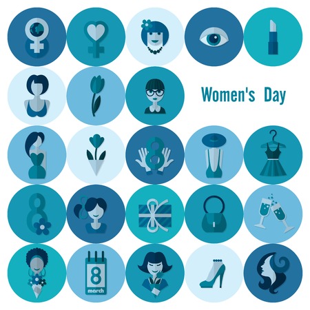Design Elements for International Womens Day March 8, Icons. Vectorのイラスト素材