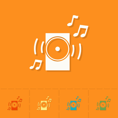 Happy Birthday Icon. Music Column. Simple, Minimalistic and Flat Style. Colorful Vectorのイラスト素材