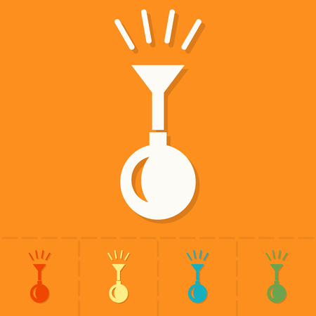 Happy Birthday Icon. Klaxon. Simple, Minimalistic and Flat Style. Colorful Vectorのイラスト素材