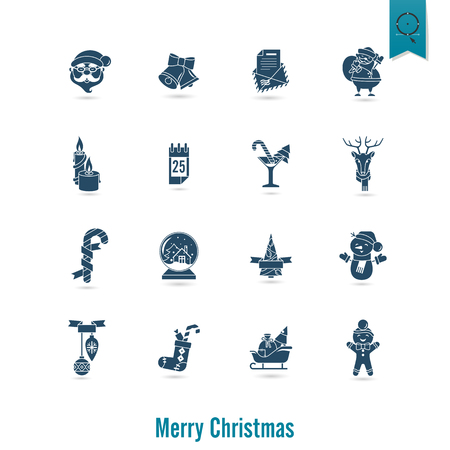 Christmas and Winter Icons Collection. Simple and Minimalistic Style. Vectorのイラスト素材