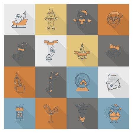 Christmas and Winter Icons Collectionのイラスト素材