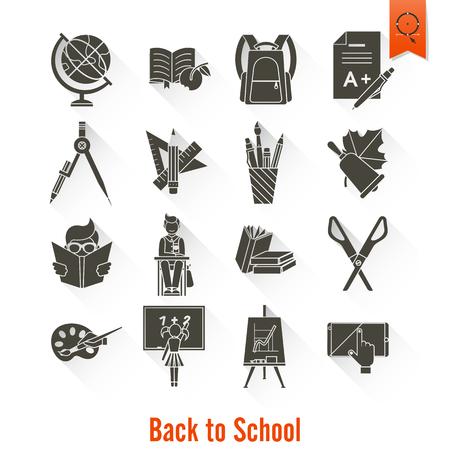 School and Education Iconsのイラスト素材