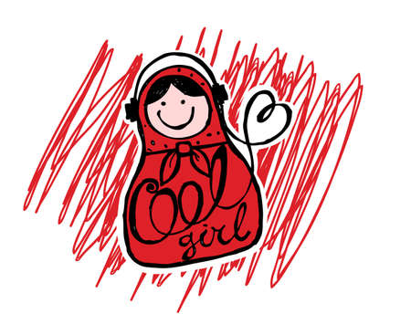 matreshka dollsのイラスト素材