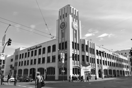 San Francisco Chronicle daily newspaper buildingのeditorial素材