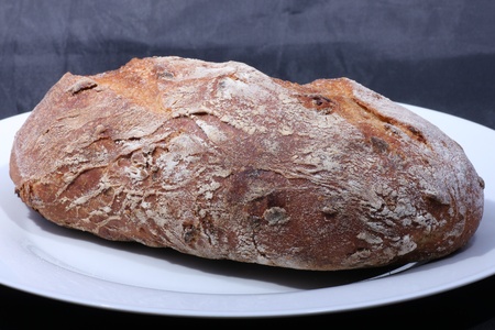 freshly baked bread from whole wheat,の写真素材
