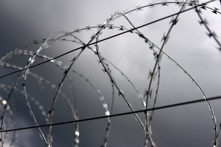 Stacheldraht,
barbed wire,の写真素材