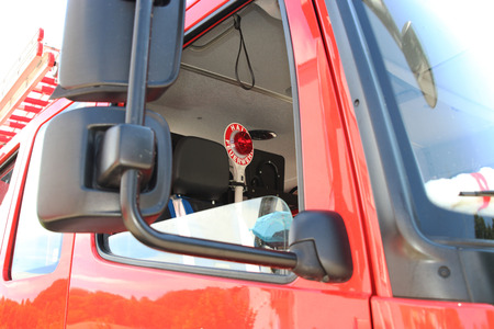 Volunteer fire brigade in actionの写真素材