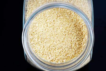 Vegetarian food in the glass for cooking, seasoning and refiningの写真素材