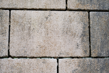 Flooring made of natural stone laid in a bandageの写真素材