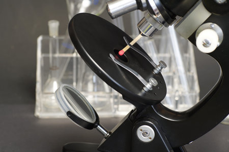 Detail of a microscope