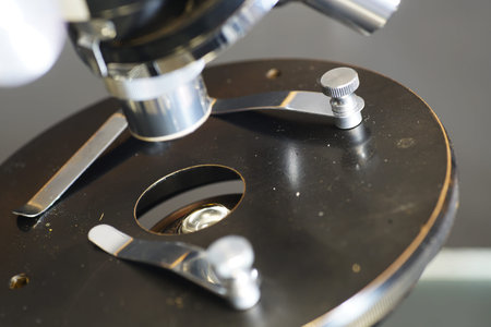 Detail of a microscope