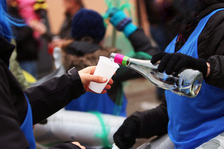 Alcoholic drinks are part of the carnivalの写真素材