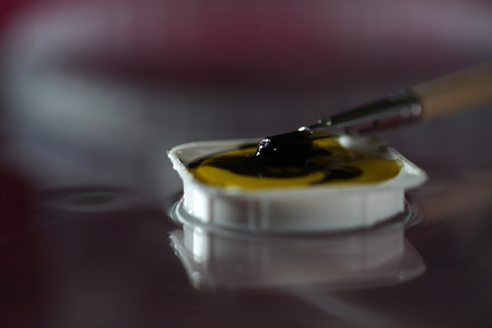 Artful painting with watercolorsの写真素材