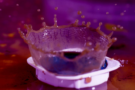 Watercolors with water drops as background picturesの写真素材