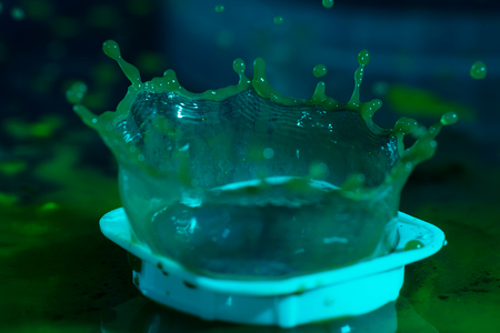 Watercolors with water drops as background picturesの写真素材