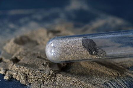 Potassium is a chemical element and was photographed here with a dark background with the macro lens to get details well visibleの写真素材