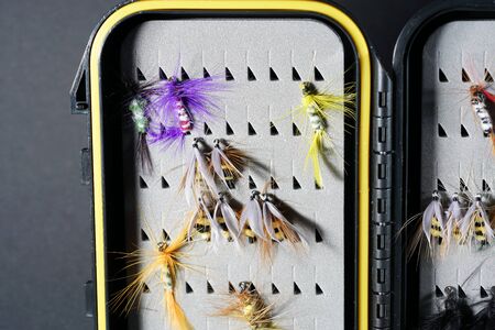 Fishhook photographed in different variations and sizes in the studioの写真素材