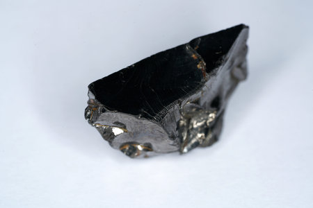 Shungit is a black rock that consists mainly of carbon and was photographed in top quality and...