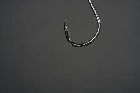 Fishing hook made of forged steel with re-sharpening especially pointed and sharpの写真素材