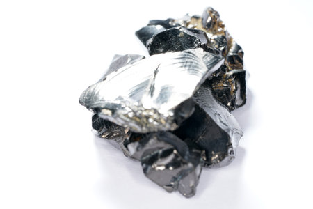 Shungit is a black rock that consists mainly of carbon and was photographed in top quality and...