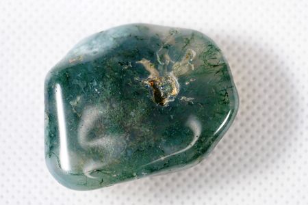 Moss Agate is a gem made of silicon dioxide.の写真素材