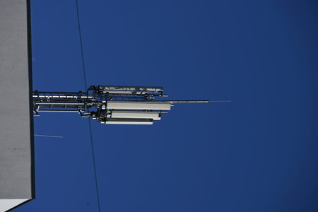 Due to a lightning rod which is mandatory at most buildings in Germany great damage is avoided