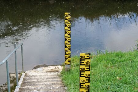 A Bavarian stream on the way to its mouth in the big riverの写真素材