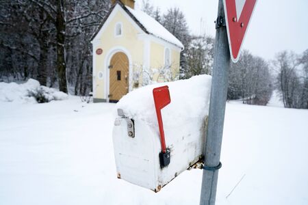 Winter with lots of snow in Bavaria is beautiful again every yearの写真素材
