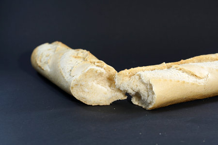 Freshly baked bread with macro lens in best quality scanned
