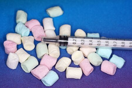 Marshmello photographed with the macro lens in the studio at best qualityの写真素材