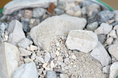 Stones in studio photographed with flash and macro lens