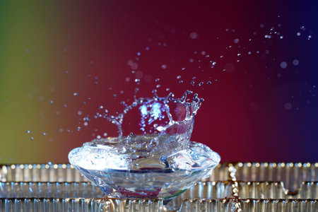 Drops photographed with higspeed flashes and dropper in the studio
