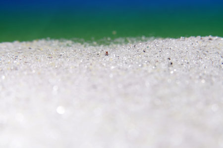 Sand photographed in the studio with color foils before the flash