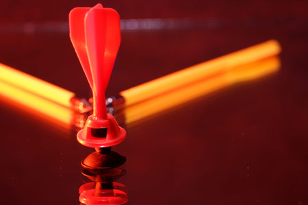 Graphic elements photographed in the studio with flash light
