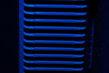 Old slide projector with slide frame photographed in the studio with flash lightの写真素材