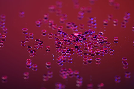 Confetti with macro lens photographed as a close-up in the studio
