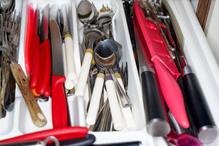 Cooking cutlery simplifies cooking in the kitchen and was photographed here in the studioの写真素材