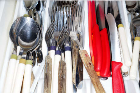 Cooking cutlery simplifies cooking in the kitchen and was photographed here in the studioの写真素材