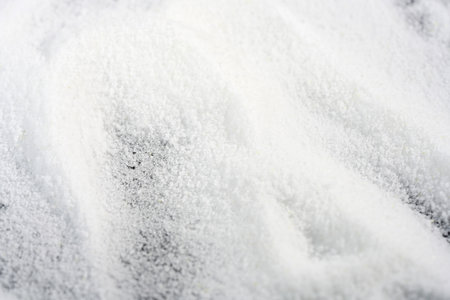 Flour with macro lens photographed against colorful gradient in studioの写真素材