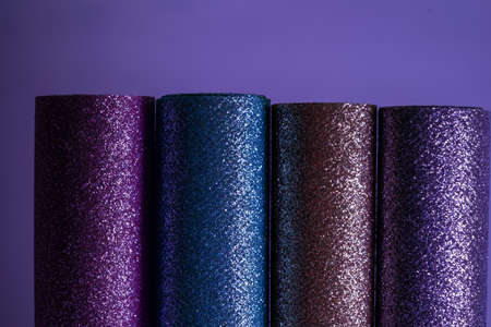 Fabric printed with sparkling stones and blurred backgroundの写真素材