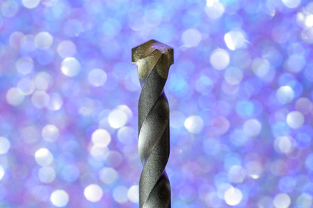 Stone drill with point for drilling in natural stone and concrete photographed in the studio