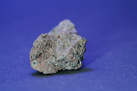 Frozen lava in the studio in front of black background photographed in Marco modeの写真素材