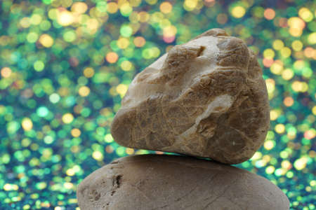 Stacked stones like a pyramid or tower also called zen stones photographed in the studio. Stone's pyramidの写真素材