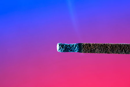 Smoke photographed in the studio with copy space and backgroundの写真素材